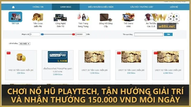 Chơi nổ hũ Playtech, tận hưởng giải trí và nhận thưởng 150.000 VND mỗi ngày