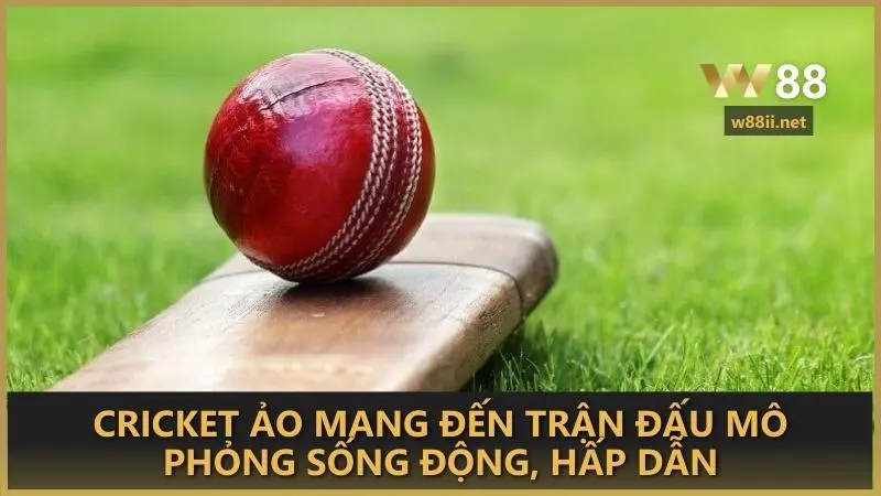 Cricket ảo mang đến trận đấu mô phỏng sống động, hấp dẫn