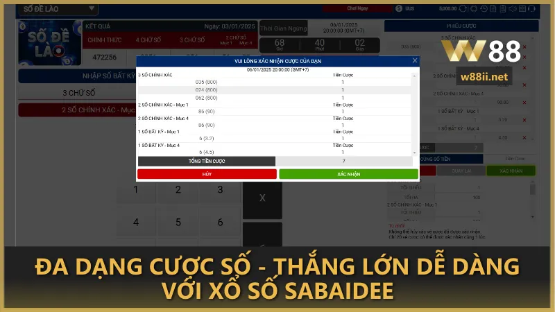 Đa dạng cược số - thắng lớn dễ dàng với Xổ Số SABAIDEE