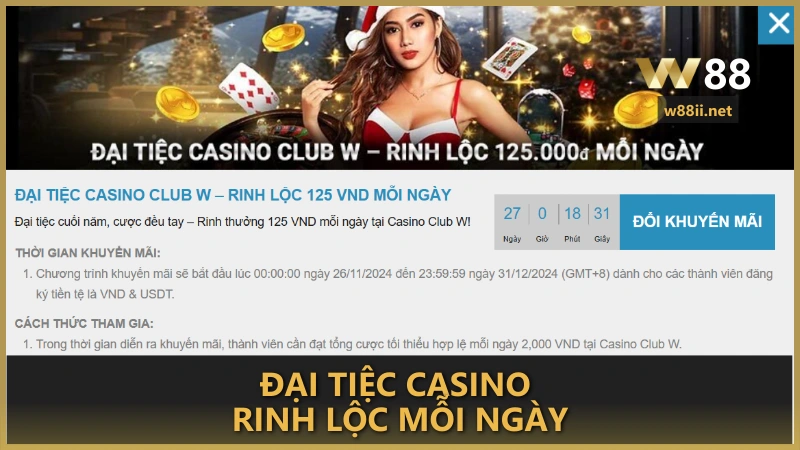 Đại tiệc Casino rinh lộc mỗi ngày