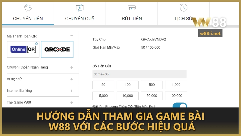 Hướng dẫn tham gia Game Bài W88 với các bước hiệu quả