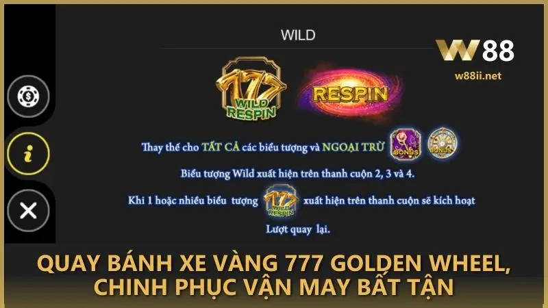 Quay bánh xe vàng 777 Golden Wheel, chinh phục vận may bất tận